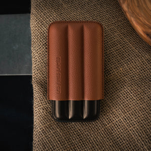 CIGAR CASE - TRIO Brown