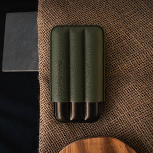 CIGAR CASE - TRIO OD Green