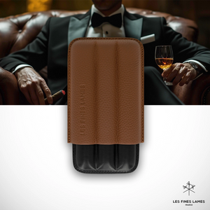 CIGAR CASE - TRIO Brown