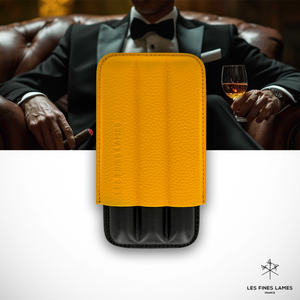 CIGAR CASE - TRIO Yellow