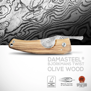 LE PETIT - Damasteel Bjorkmans Twist - Olive Wood